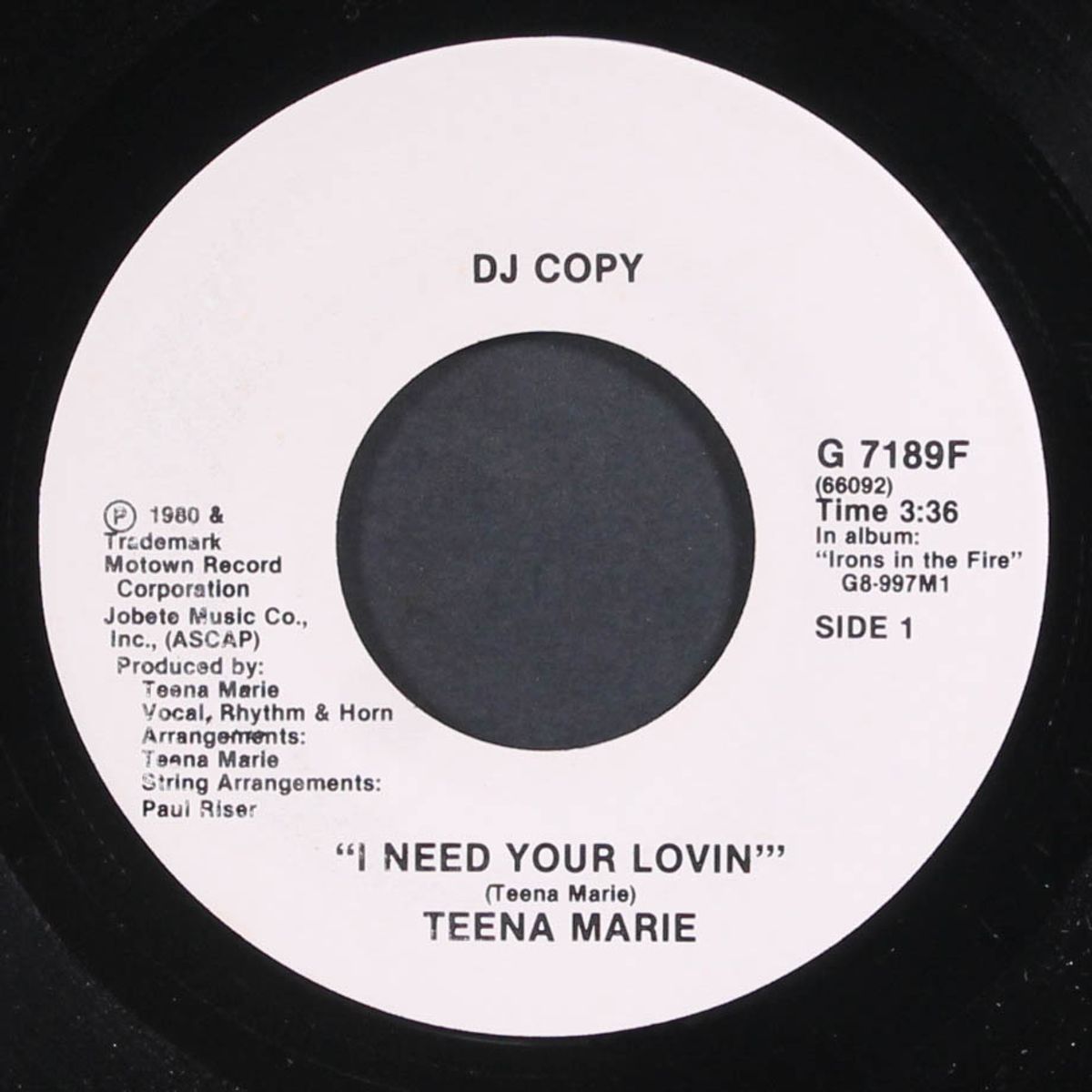 i need your lovin' / irons in the fire by TEENA MARIE