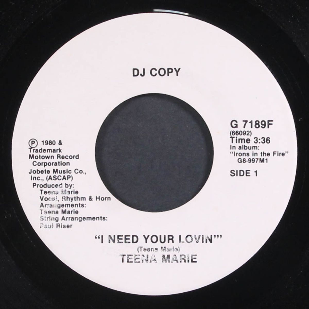 i need your lovin' / irons in the fire by TEENA MARIE
