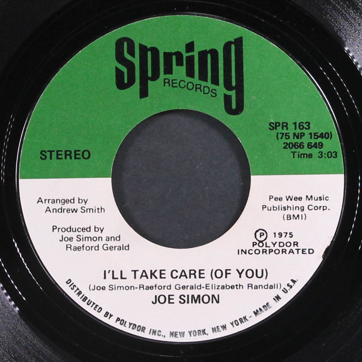 i need you, you need me / i'll take care by JOE SIMON