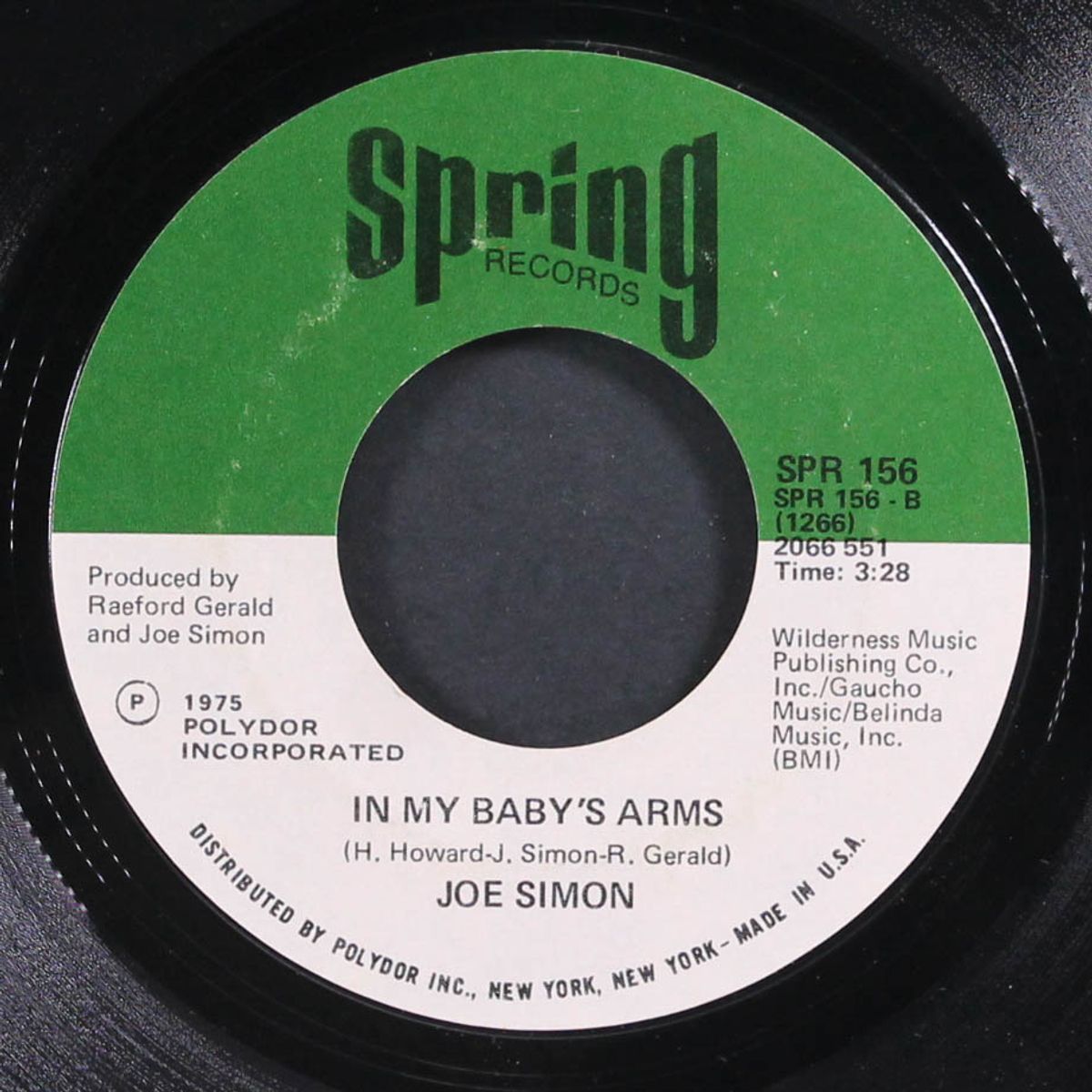 get down, get down / in my baby's arms by JOE SIMON