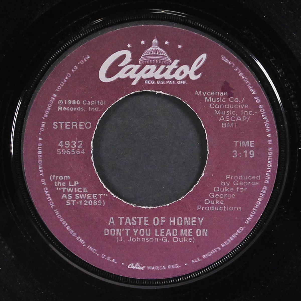 i'm talkin' 'bout you / don't you lead on me by A TASTE OF HONEY