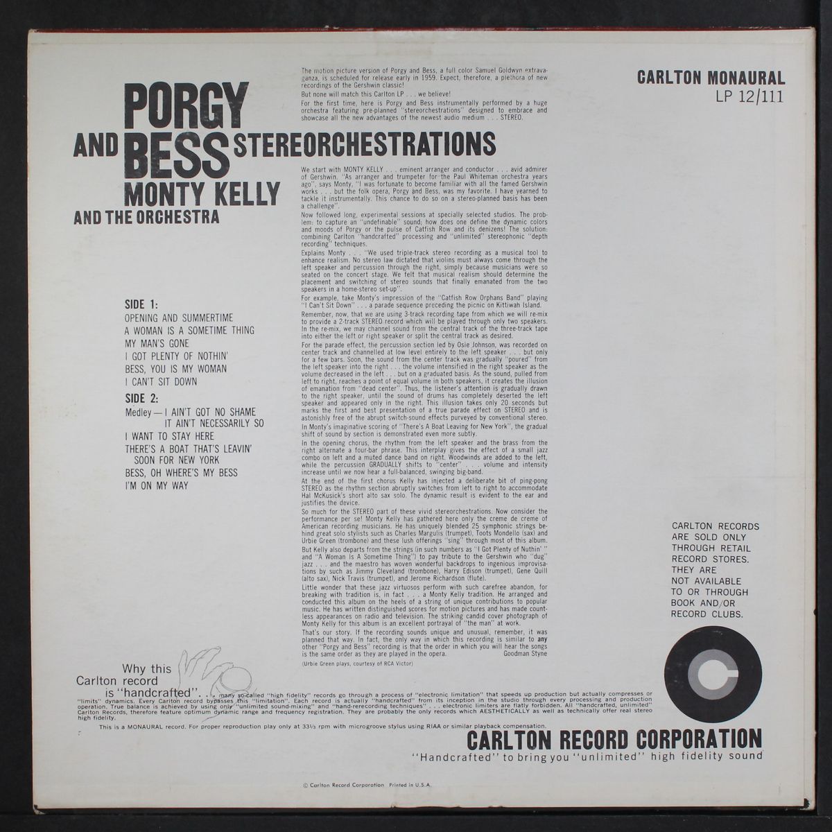 porgy and bess by MONTY KELLY