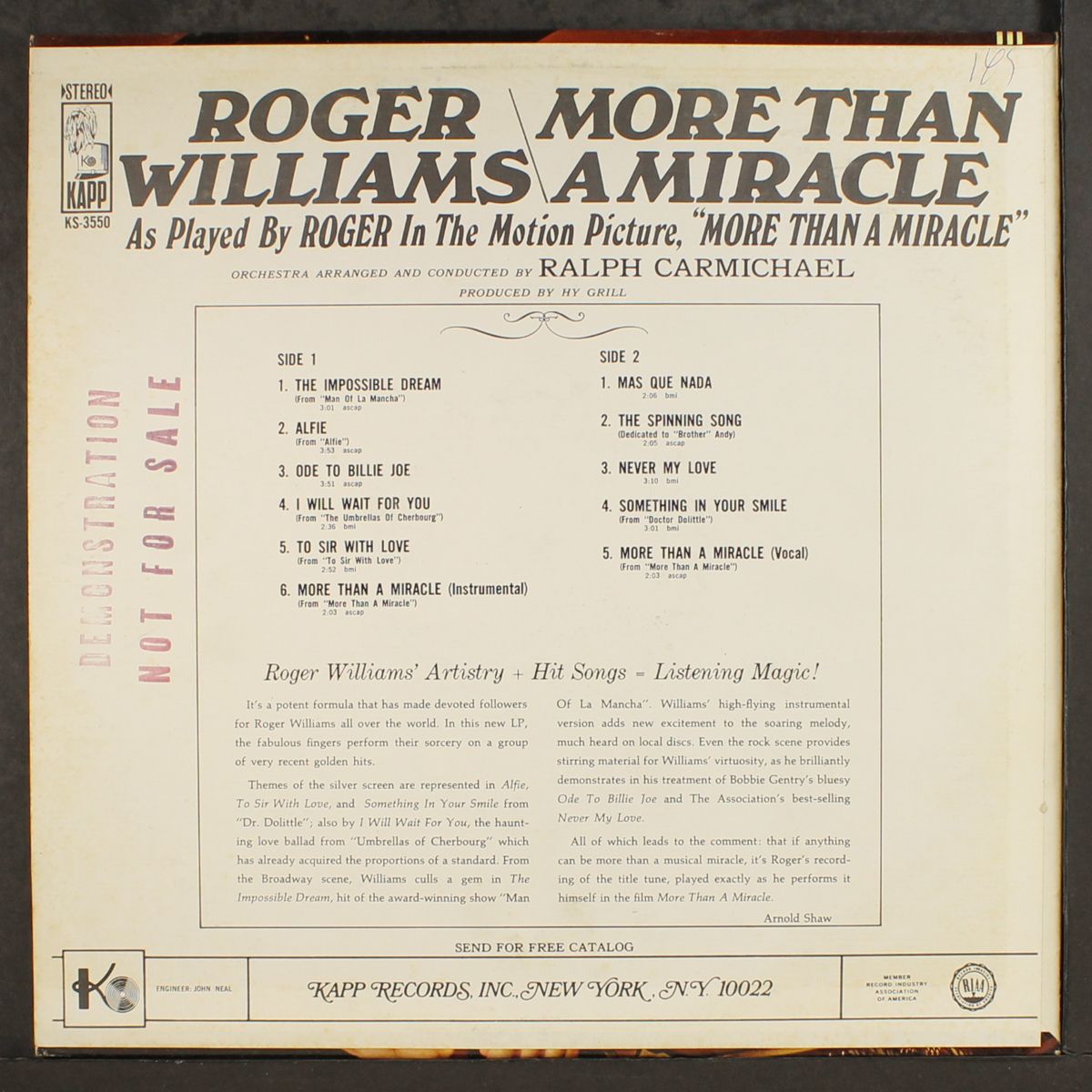 more than a miracle by ROGER WILLIAMS