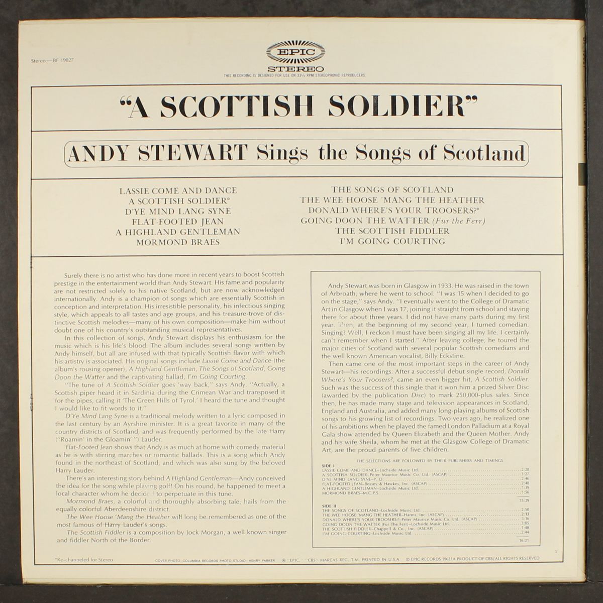 a scottish soldier by ANDY STEWART