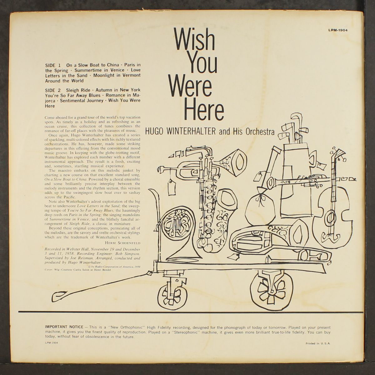 wish you were here by HUGO WINTERHALTER