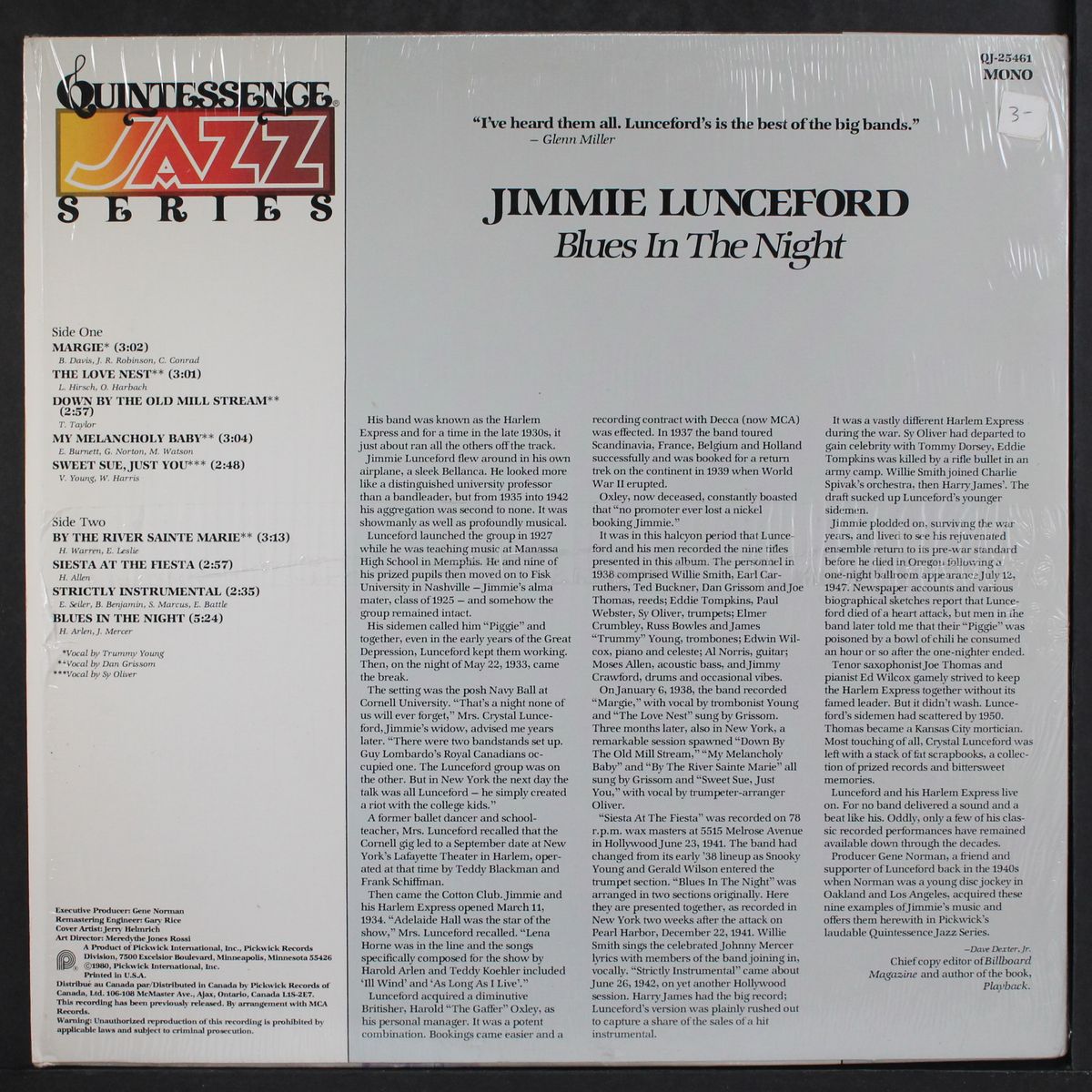 blues in the night by JIMMIE LUNCEFORD