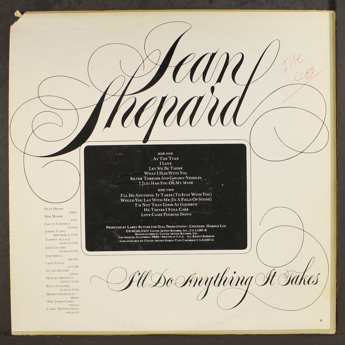 i'll do anything it takes by JEAN SHEPARD