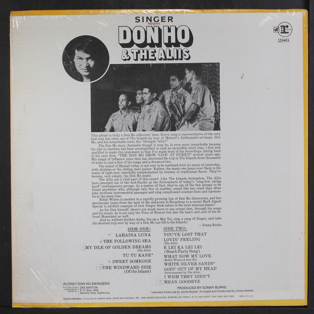 singer presents by DON HO & ALIIS