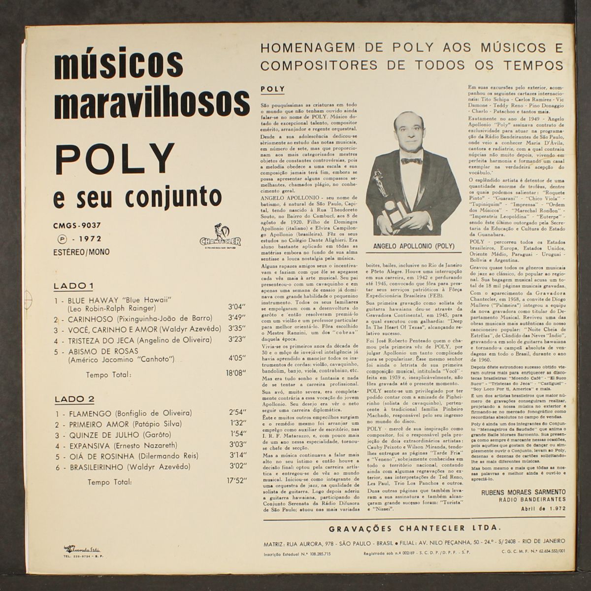 musicos maravilhosos by POLY E SEU CONJUNTO