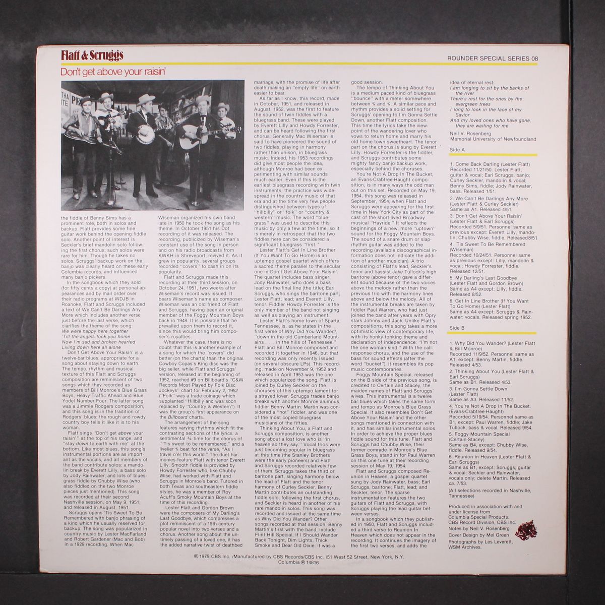 don't get above your raisin' by FLATT & SCRUGGS
