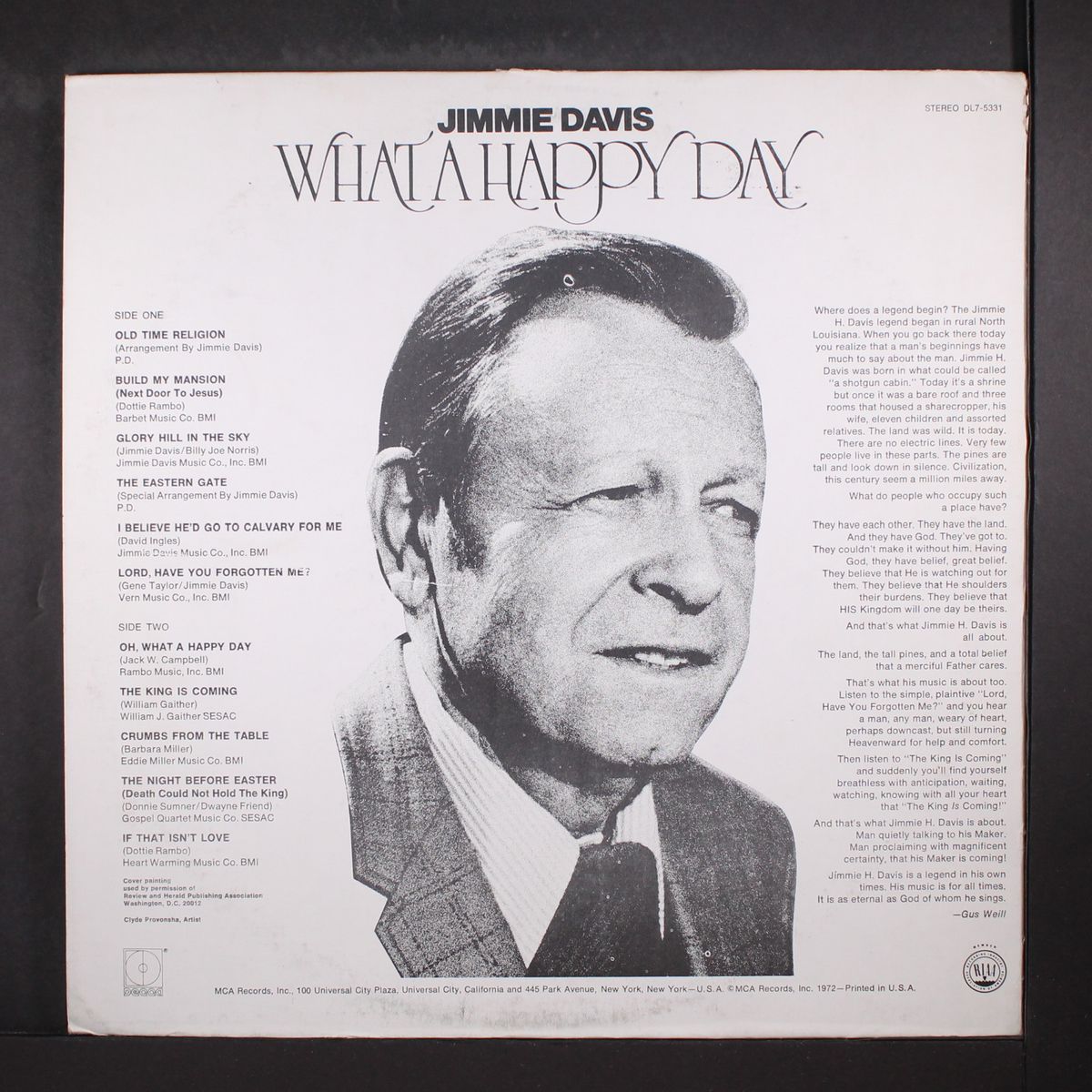 what a happy day by JIMMIE DAVIS