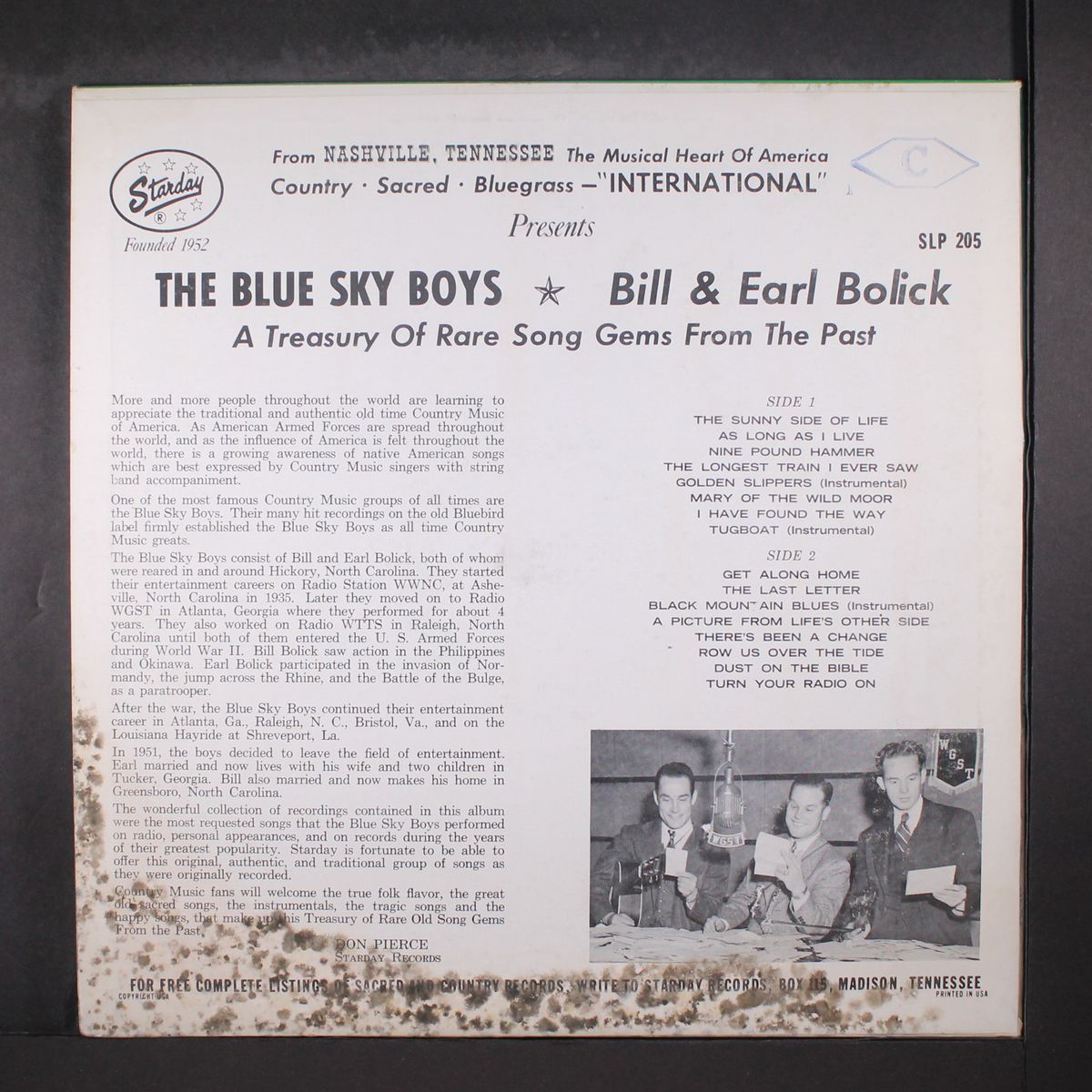 a treasury of rare song gems from the past by BLUE SKY BOYS