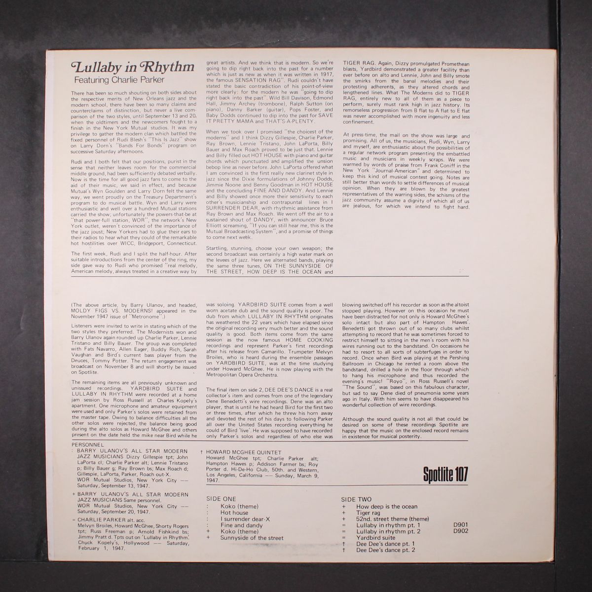 lullaby in rhythm by CHARLIE PARKER