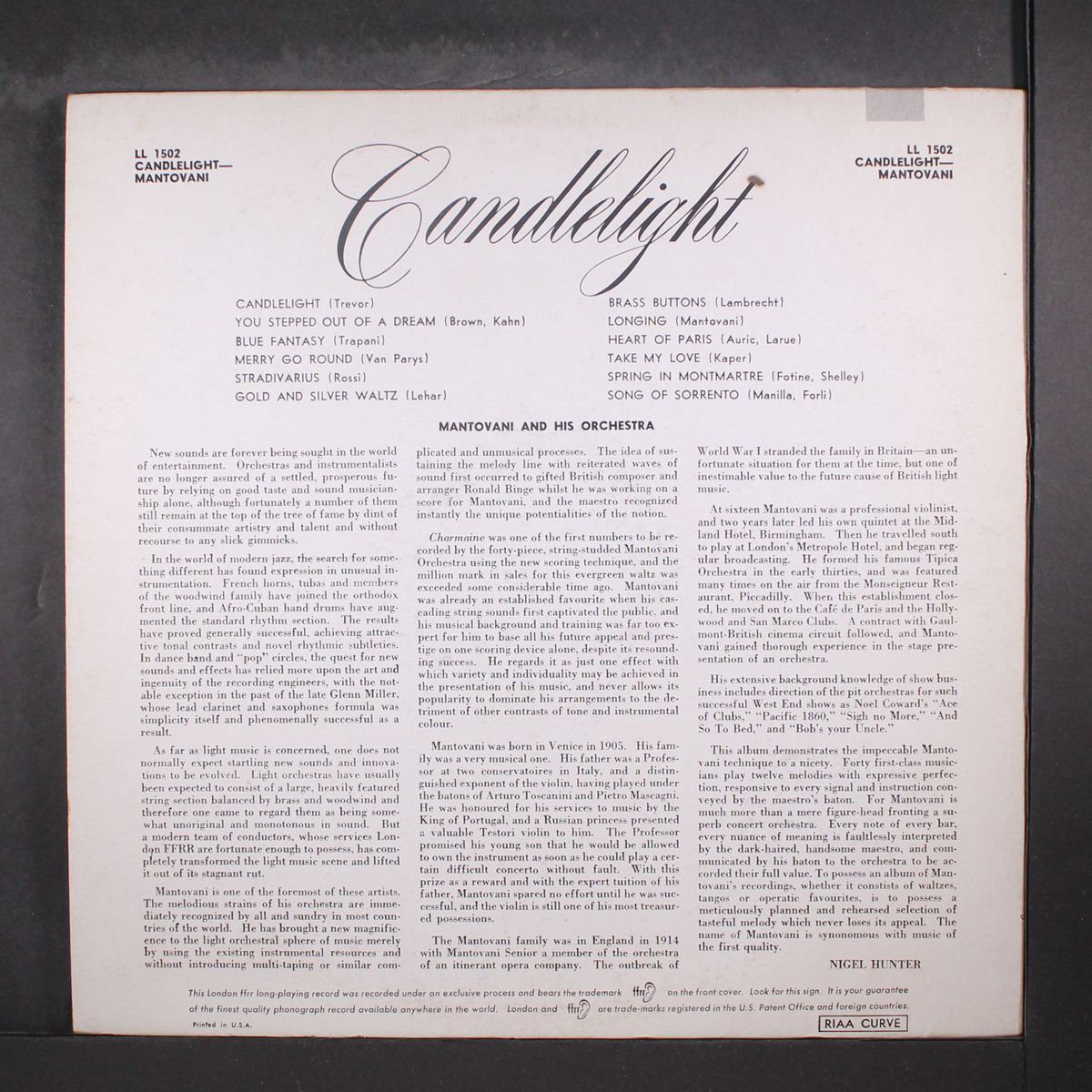 candelight by MANTOVANI