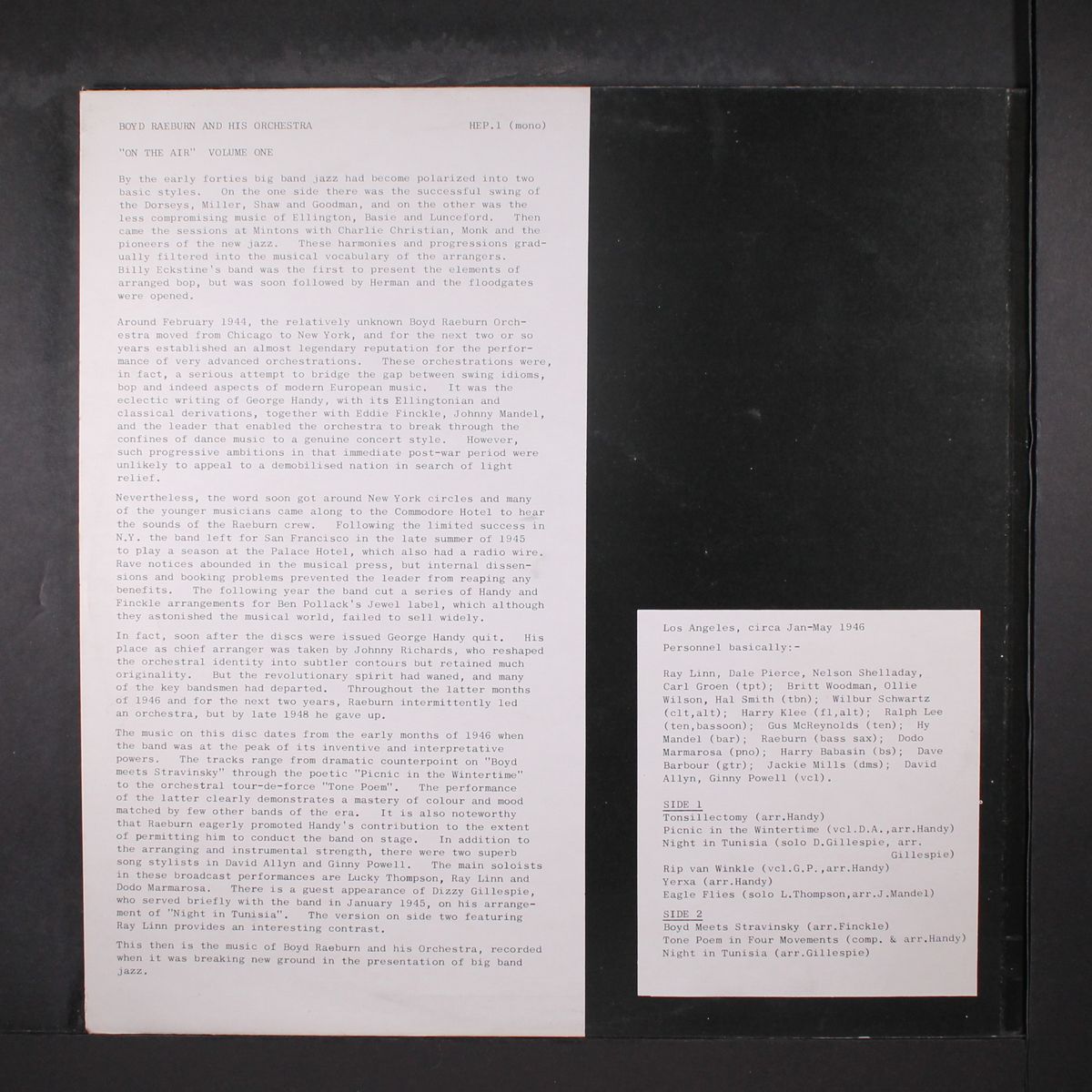 on the air, vol. 1 by BOYD RAEBURN
