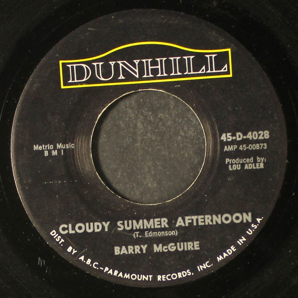 i'd have to be outta my mind / cloudy summer afternoon by BARRY MCGUIRE