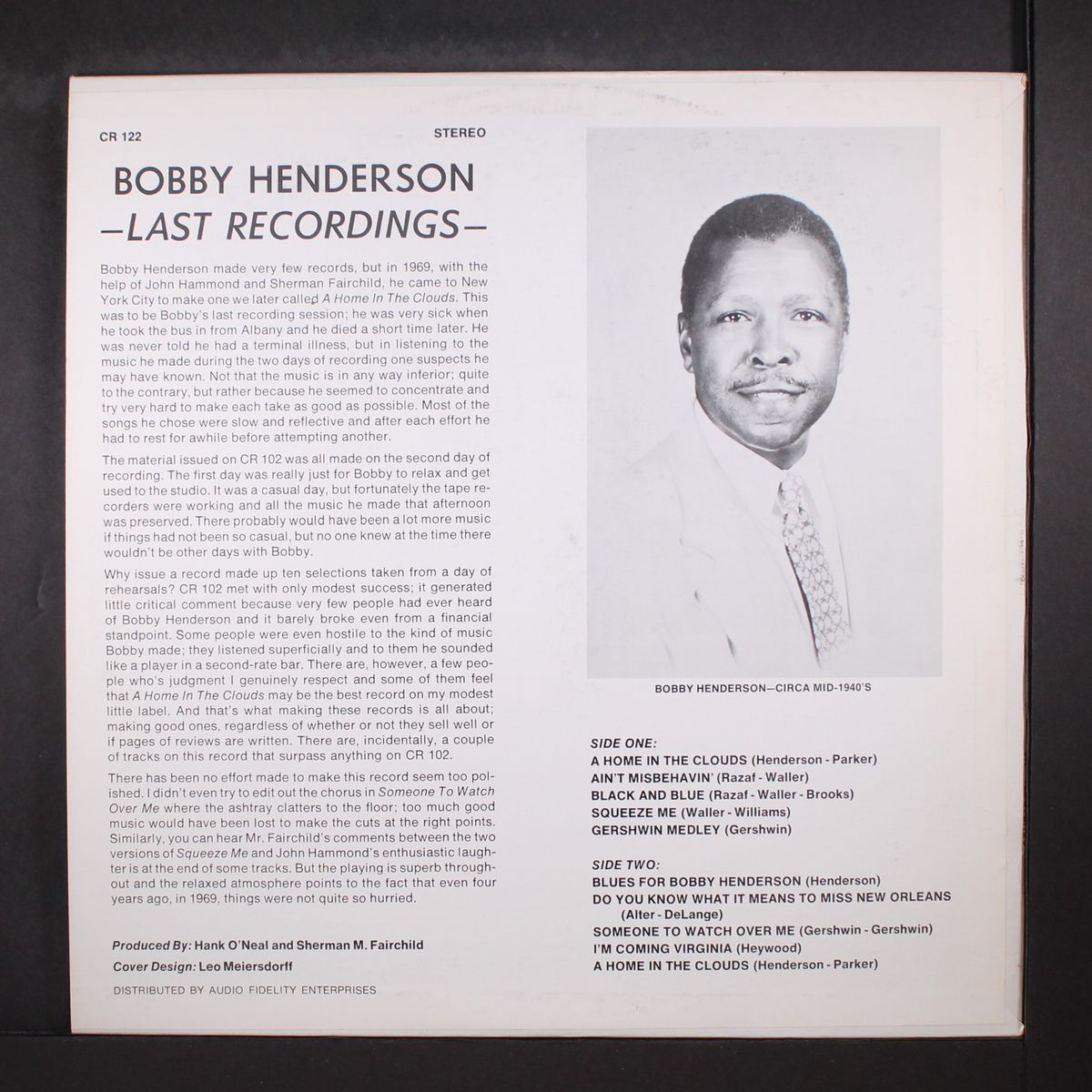last recordings by BOBBY HENDERSON