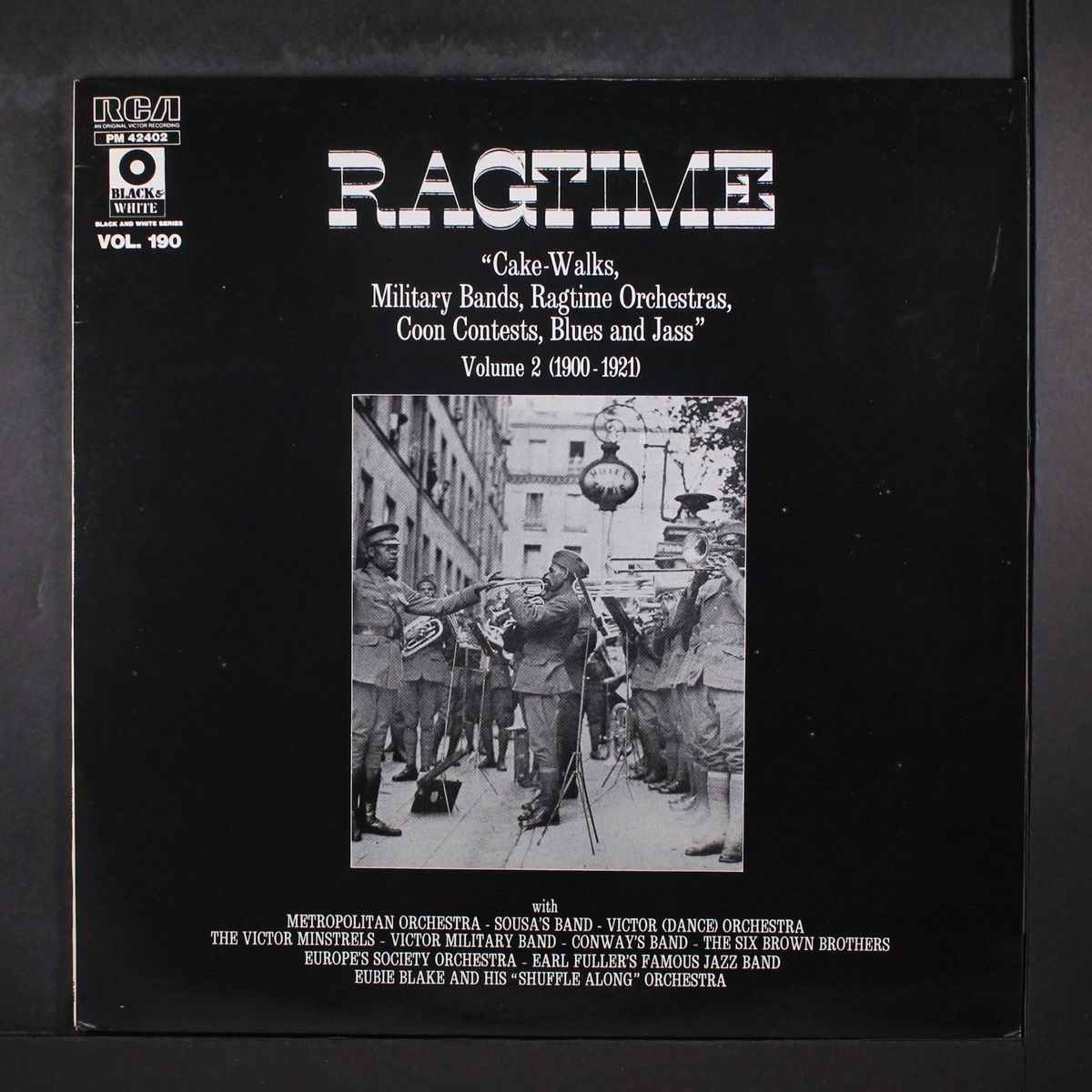 ragtime "cake-walks, military bands, ragtime orchestras, coon contests, blues and jazz" volume 2 (1900-1921) by VARIOUS