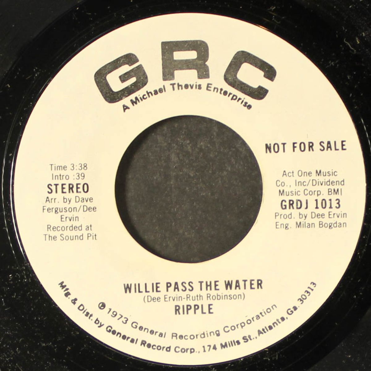 willie pass the water by RIPPLE