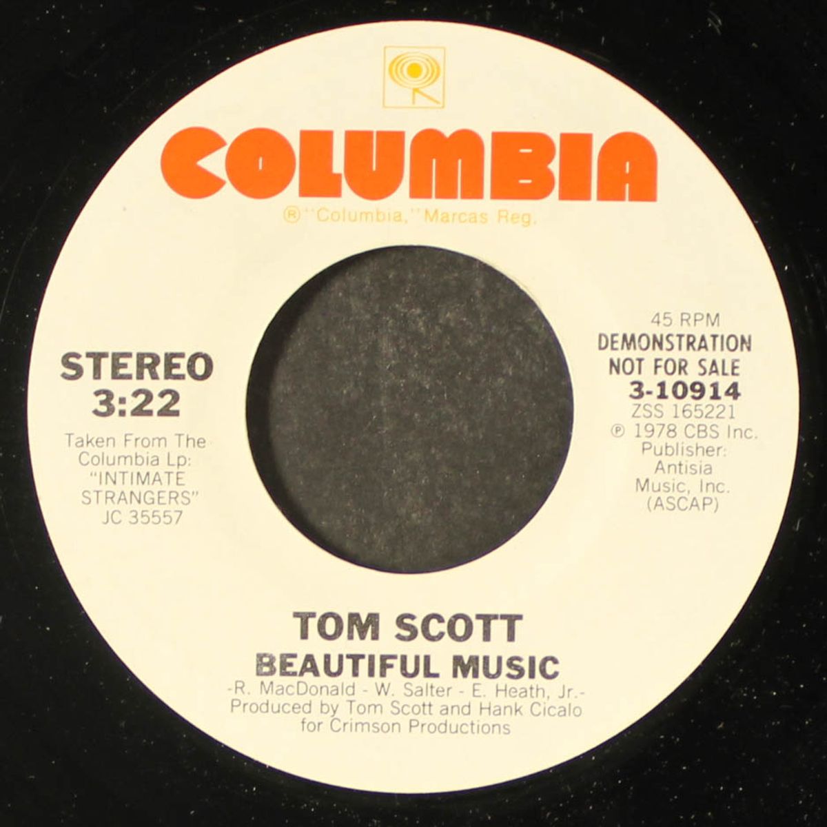 beautiful music by TOM SCOTT