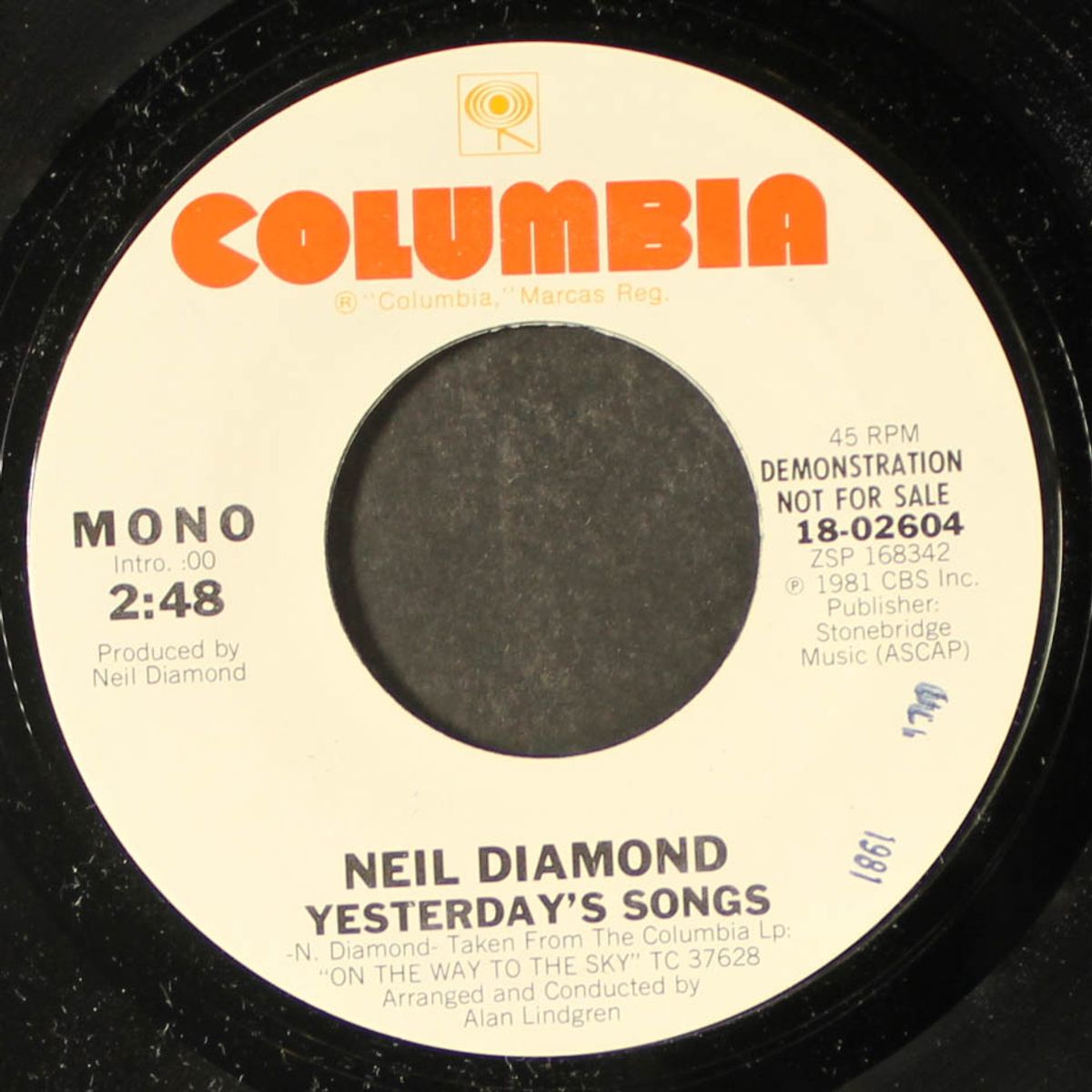 yesterday's songs by NEIL DIAMOND