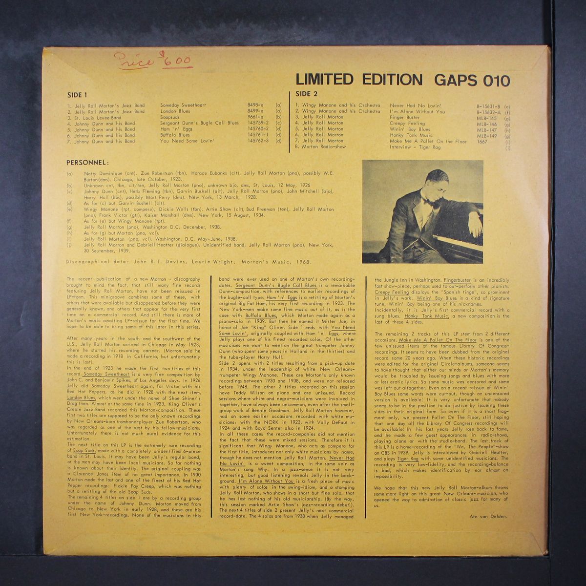 volume one by JELLY ROLL MORTON