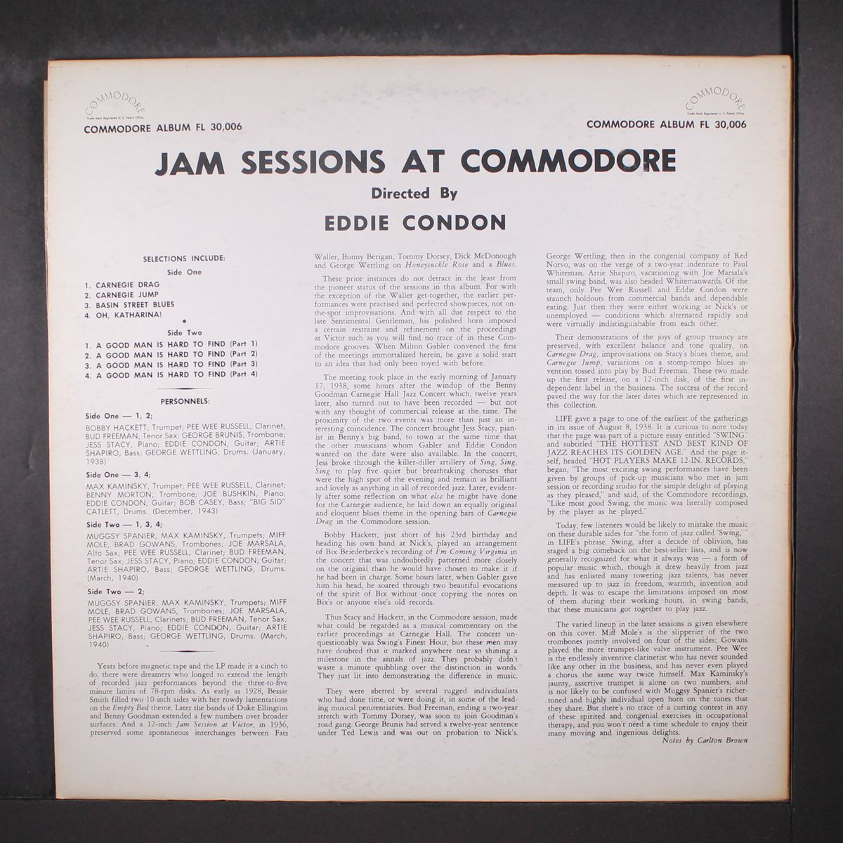 jam sessions at commodore by VARIOUS