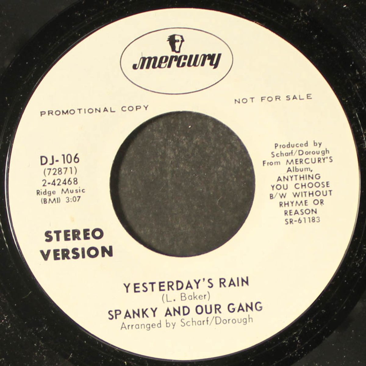 yesterday's rain by SPANKY & OUR GANG