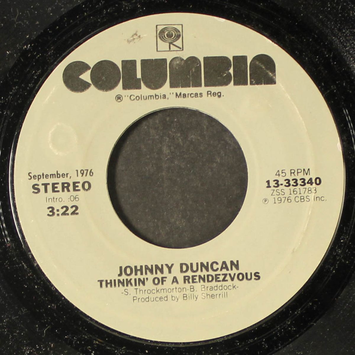 thinkin' of a rendezvous by JOHNNY DUNCAN