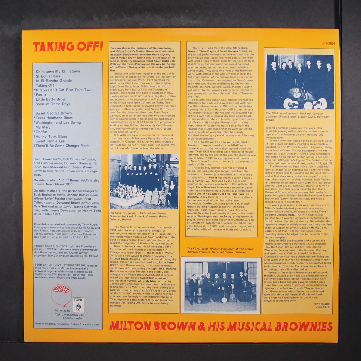 taking off! by MILTON BROWN