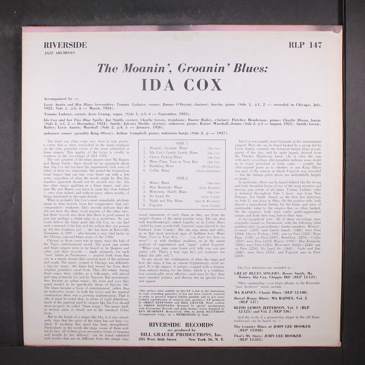 the moanin' groanin' blues by IDA COX