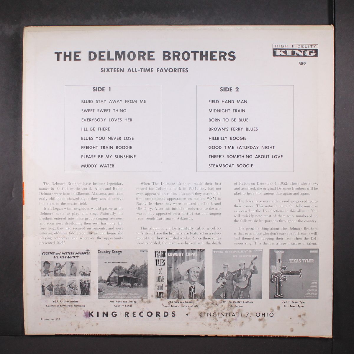 songs by by DELMORE BROTHERS