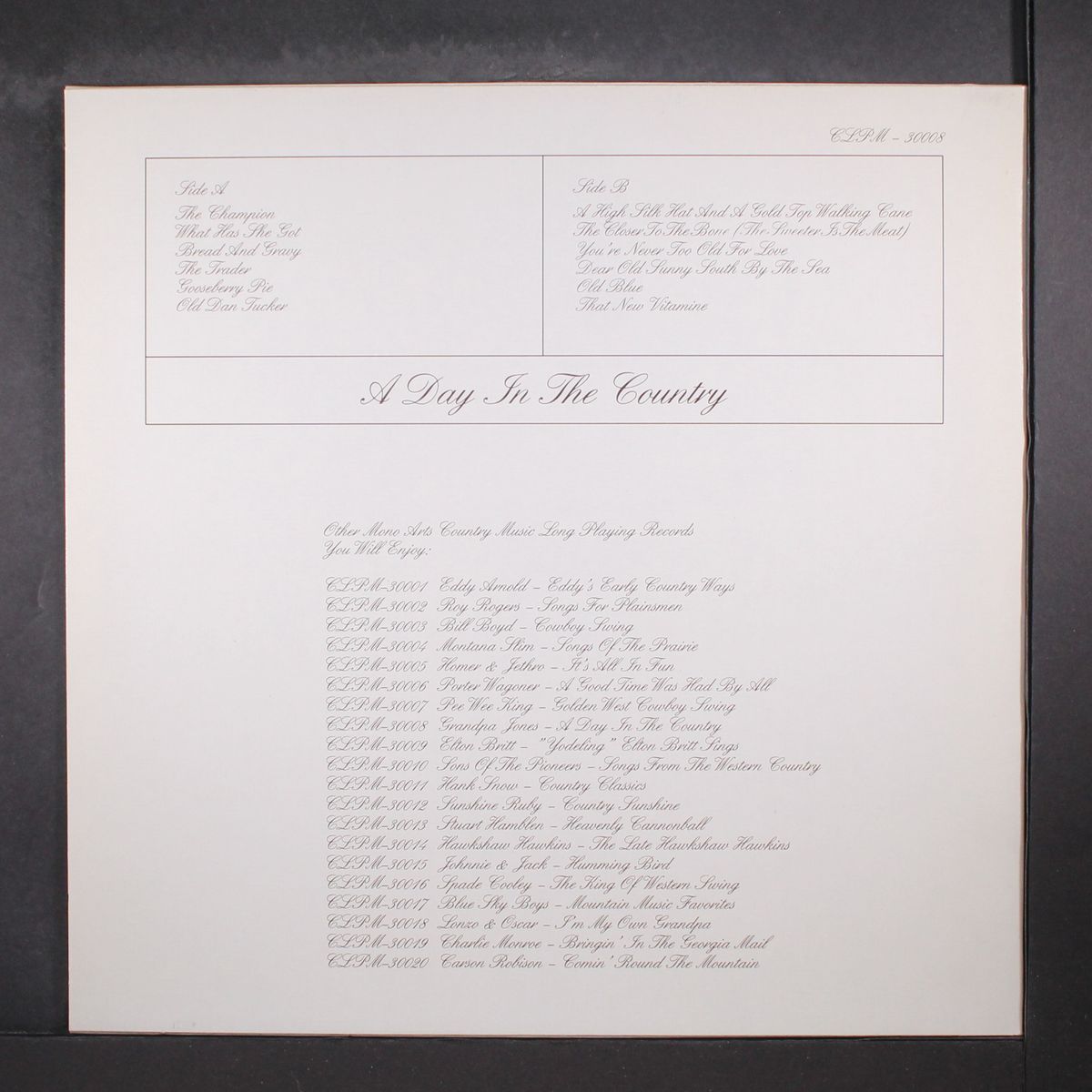 a day in the country by GRANDPA JONES