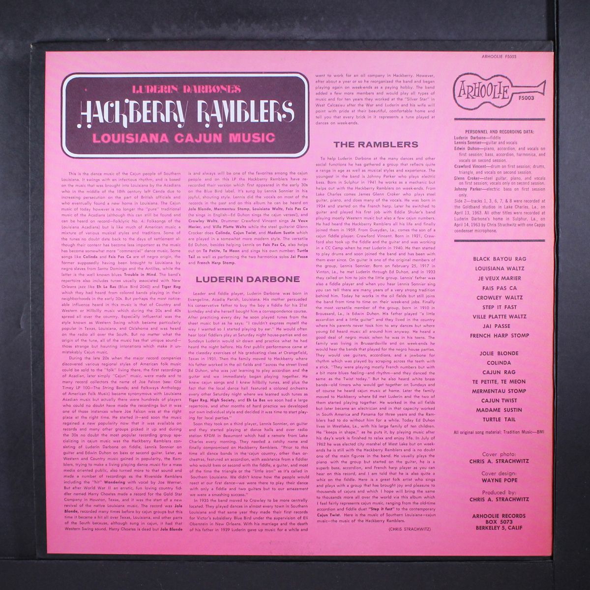 louisiana cajun music by HACKBERRY RAMBLERS