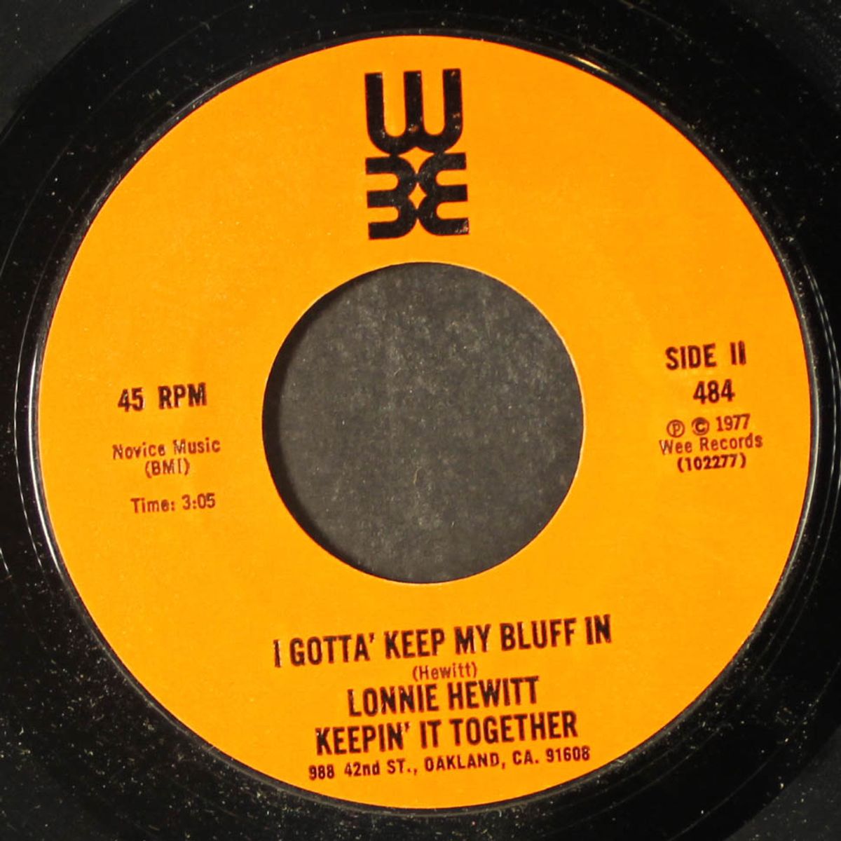 i gotta keep my bluff in / same by LONNIE HEWITT