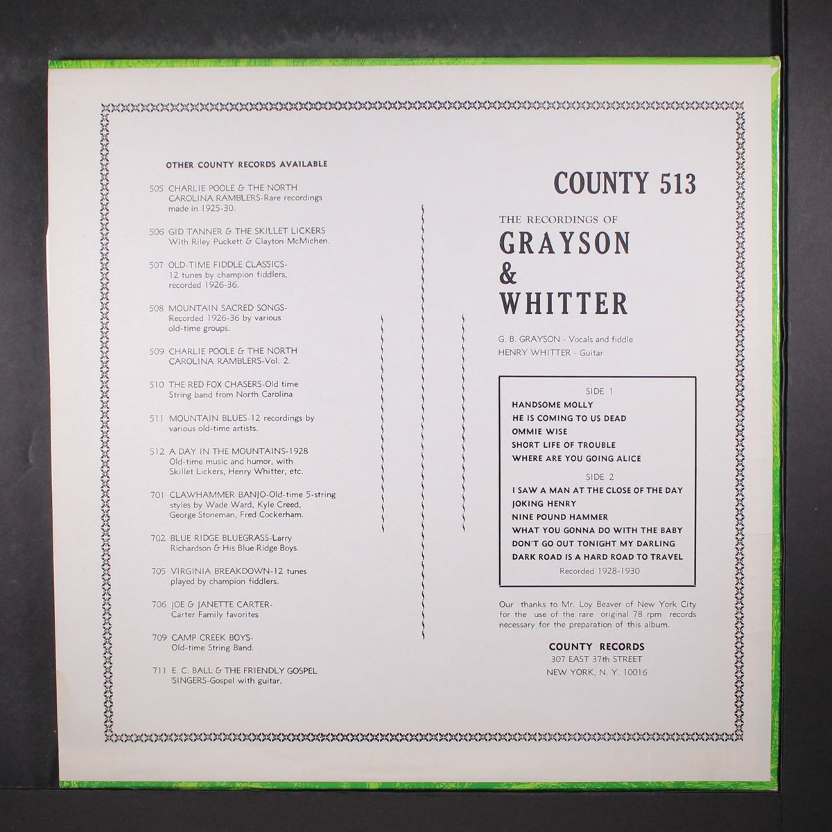 the recordings of by GRAYSON & WHITTER