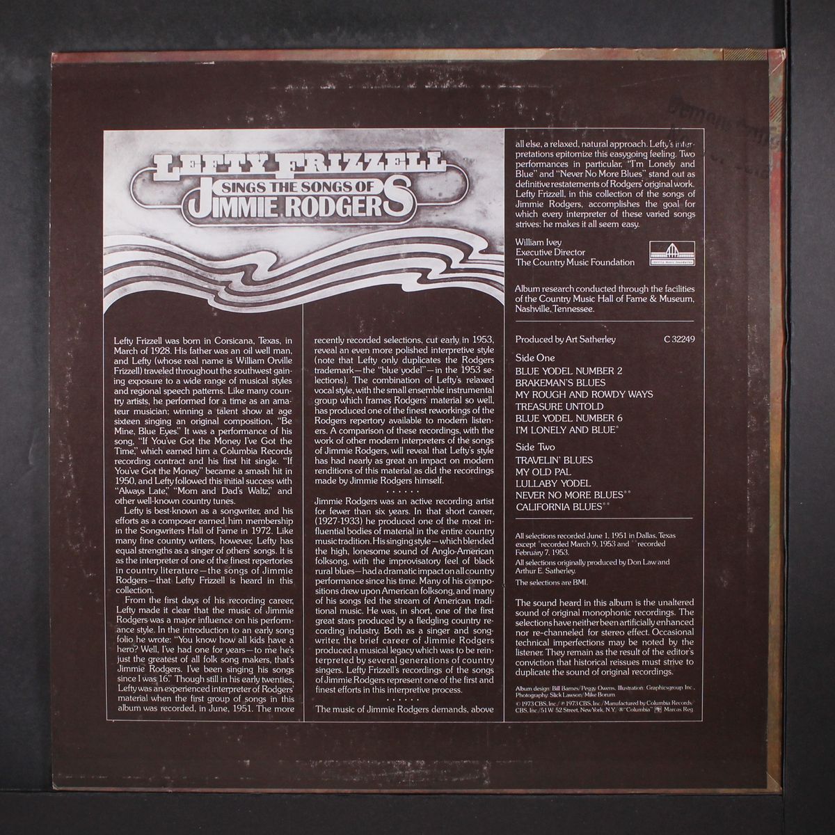 sings the songs of jimmie rodgers by LEFTY FRIZZELL