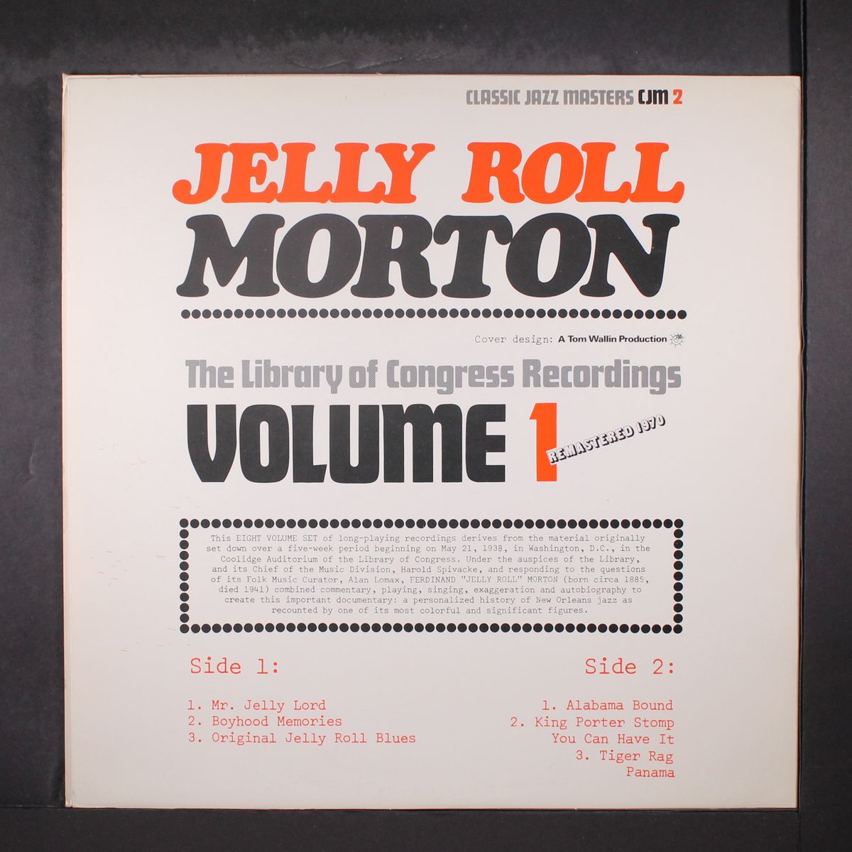 the library of congress recordings, vol. 1 by JELLY ROLL MORTON
