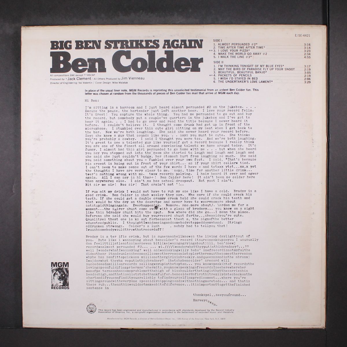 big ben strikes again by BEN COLDER