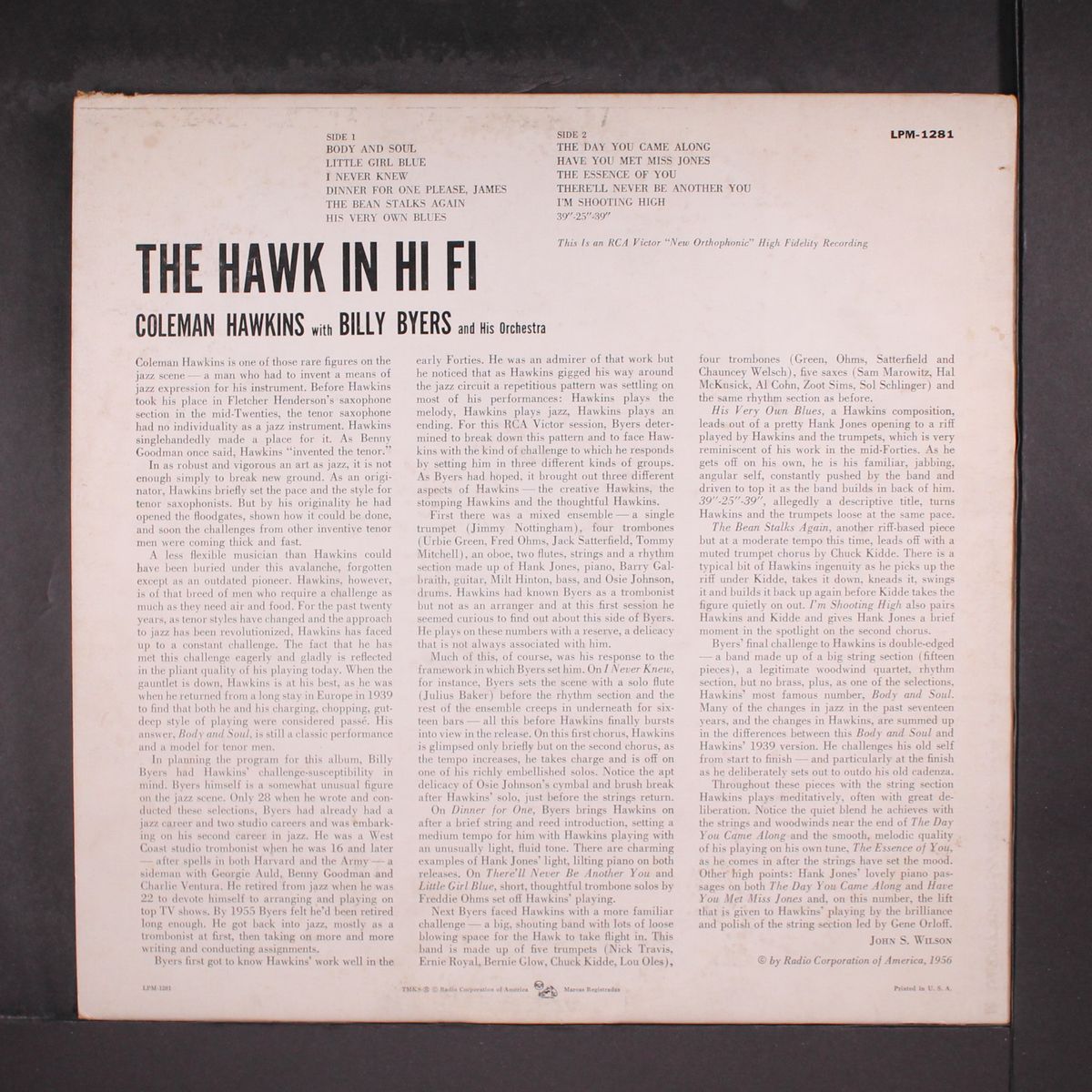 the hawk in hi fi by COLEMAN HAWKINS