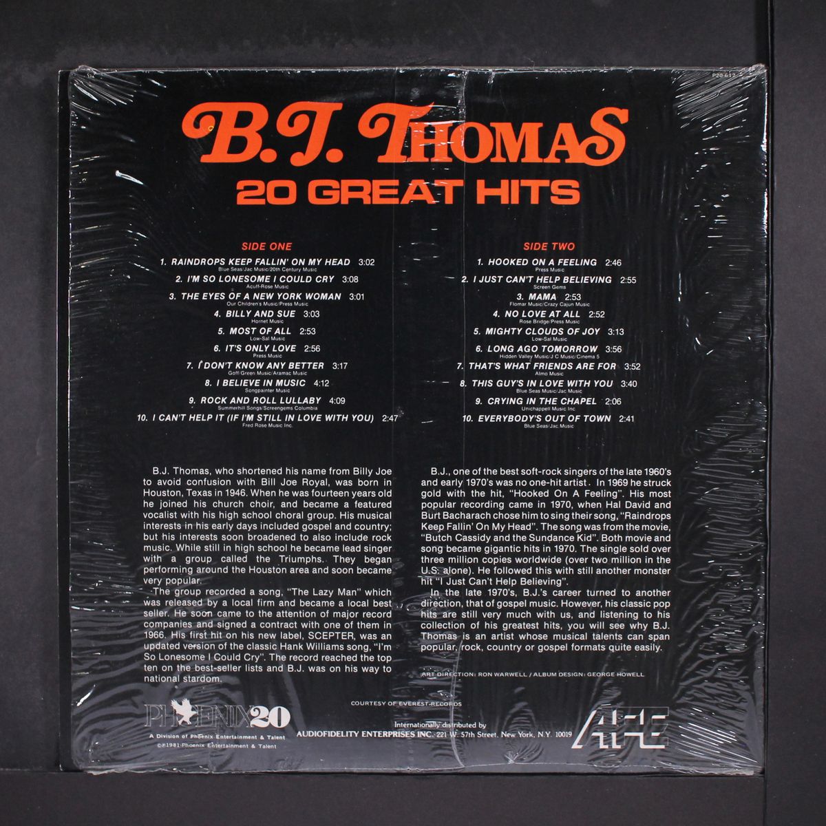 20 great hits by B.J. THOMAS