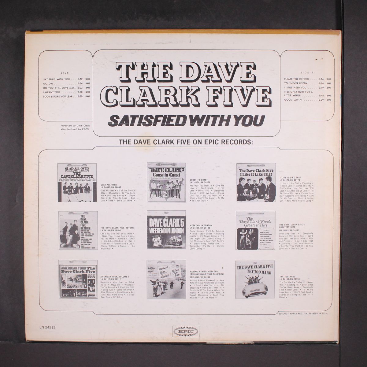satisfied with you by DAVE CLARK FIVE
