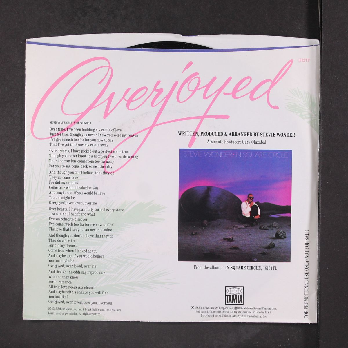 overjoyed / same by STEVIE WONDER