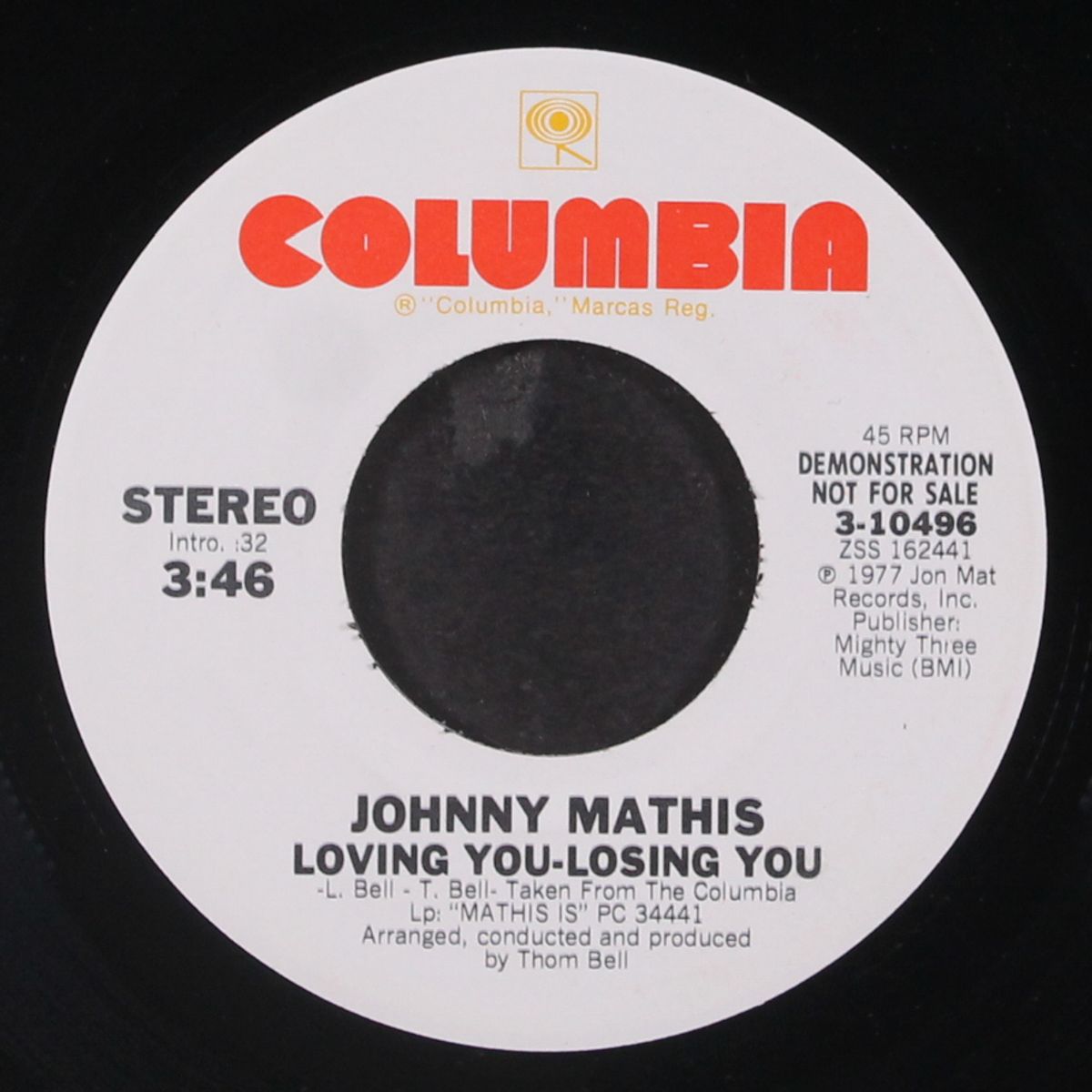 loving you-losing you / mono by JOHNNY MATHIS