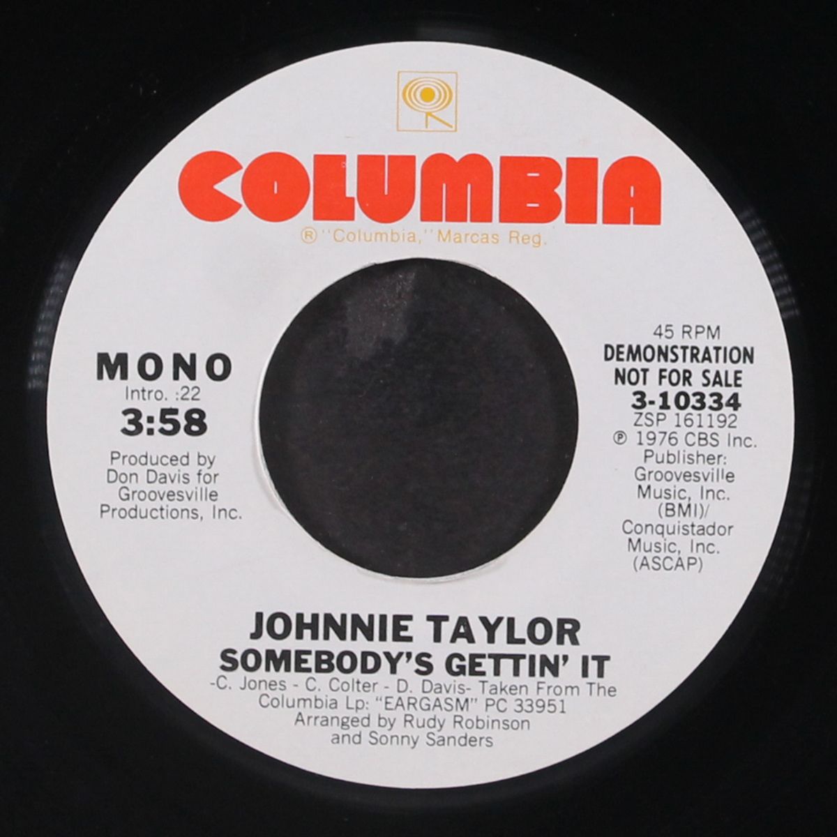 somebody's gettin' it / mono by JOHNNY TAYLOR