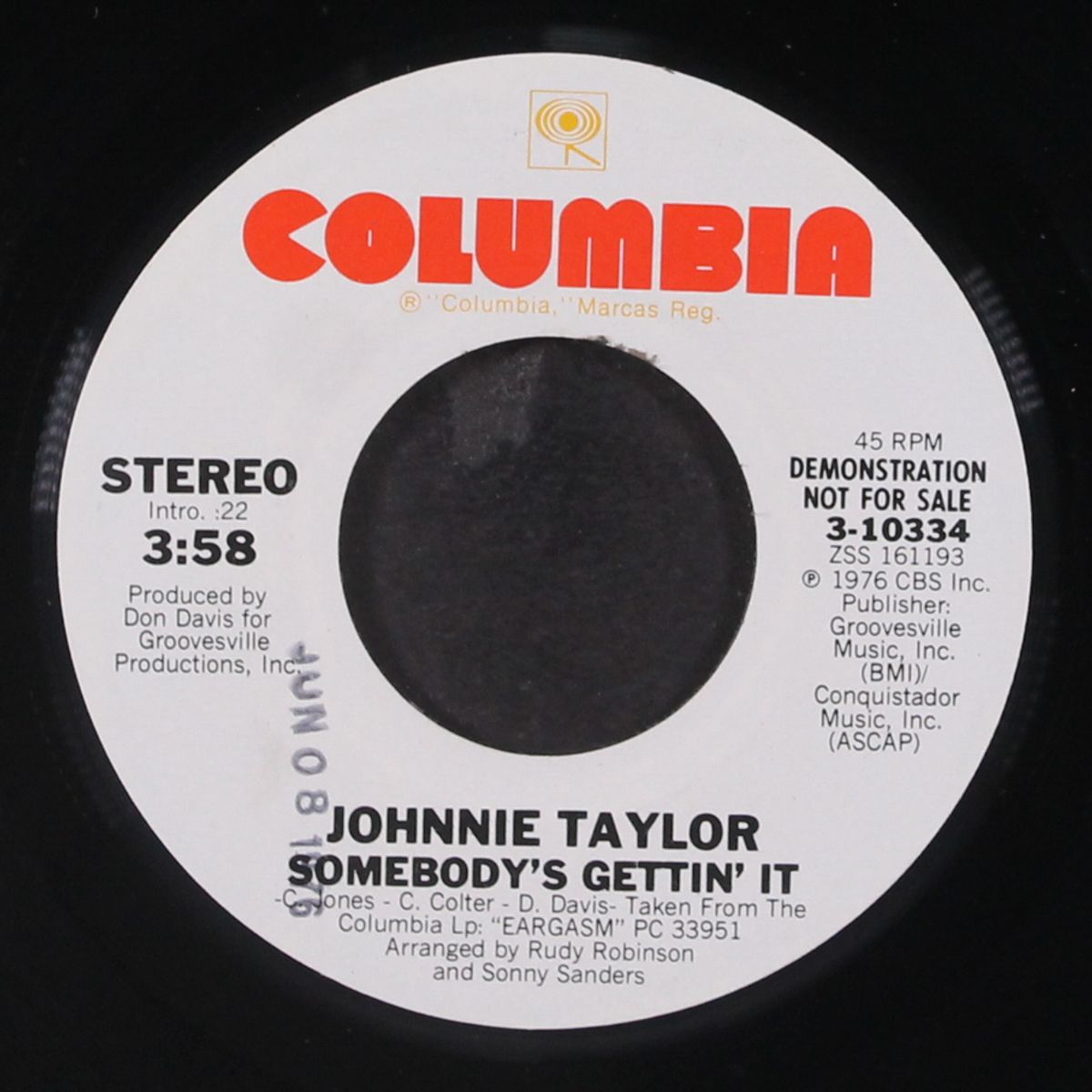 somebody's gettin' it / mono by JOHNNY TAYLOR