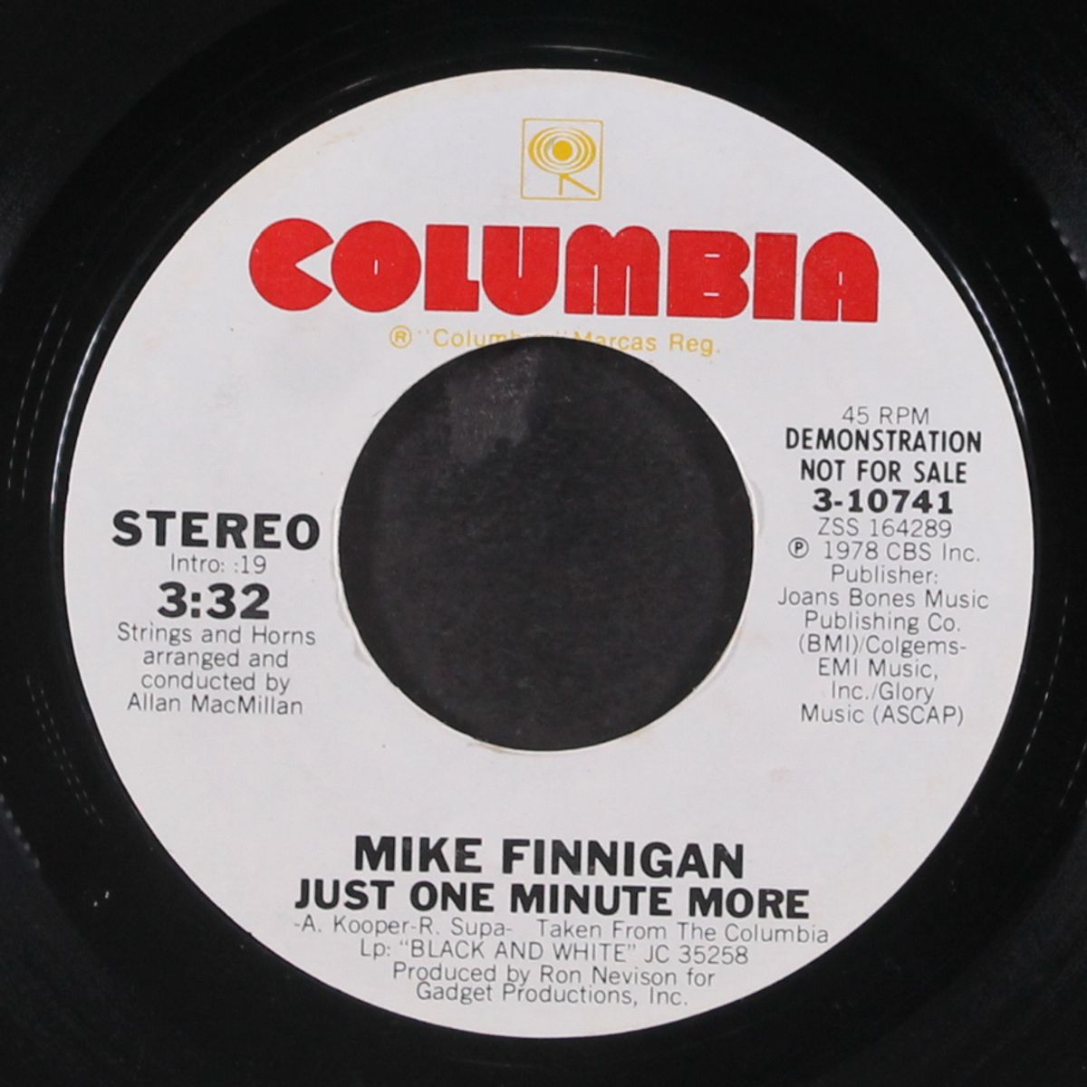 just one minute more by MIKE FINNIGAN