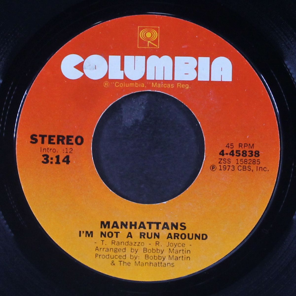 there's no me without you / i'm not a run around by MANHATTANS
