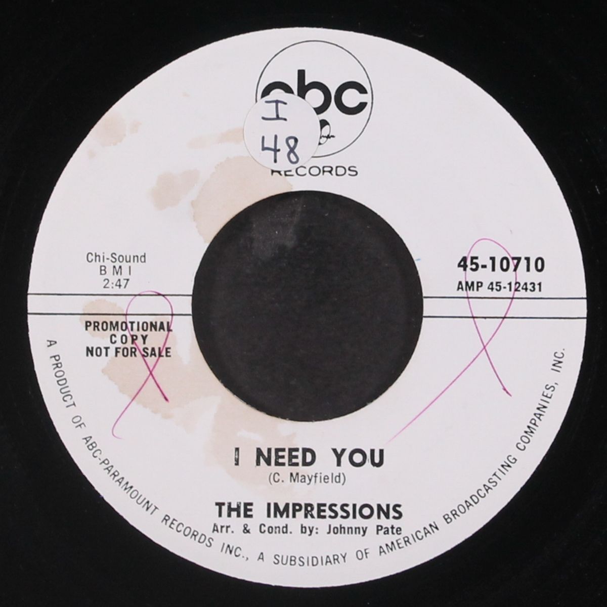 i need you / never could you be by IMPRESSIONS