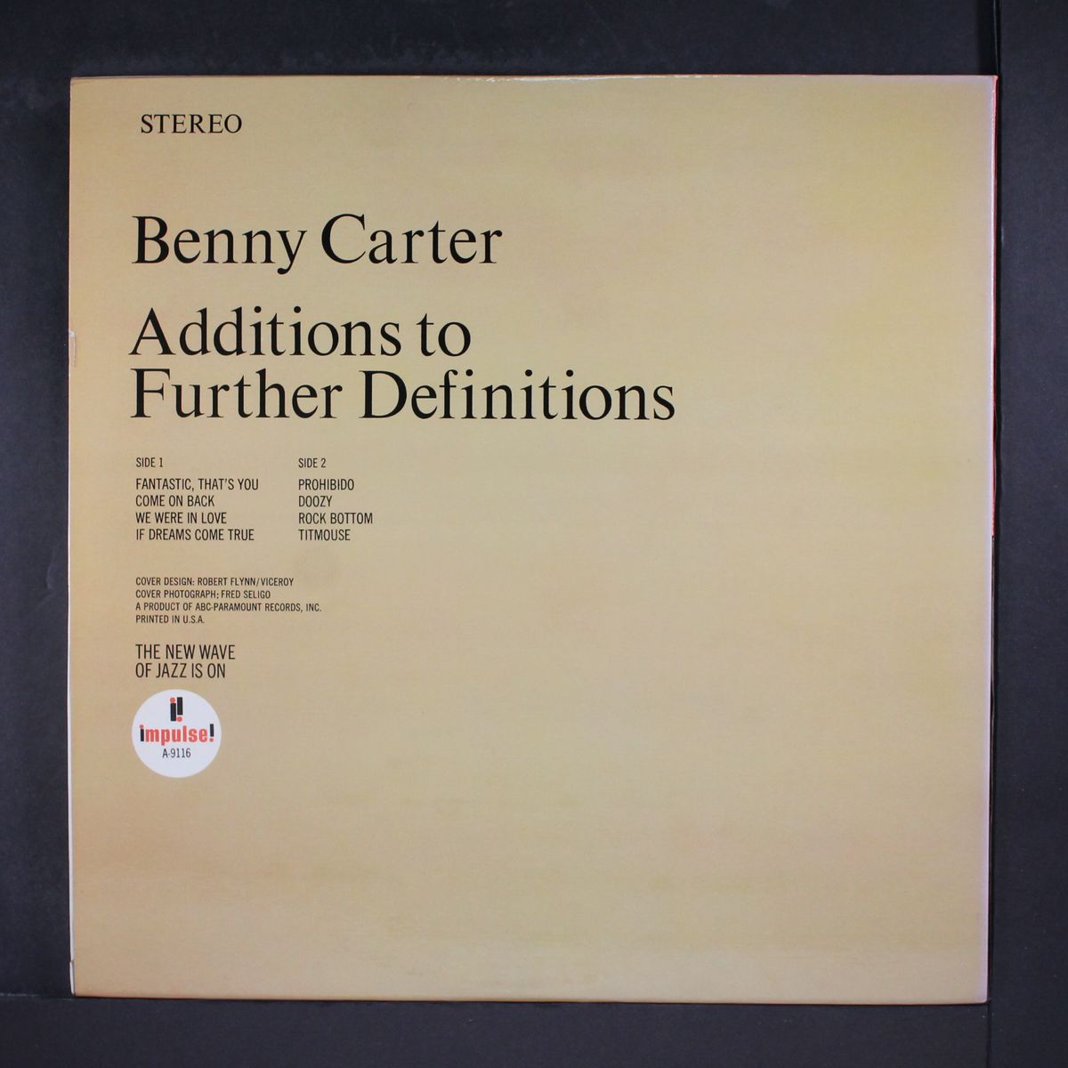 additions to further definitions by BENNY CARTER